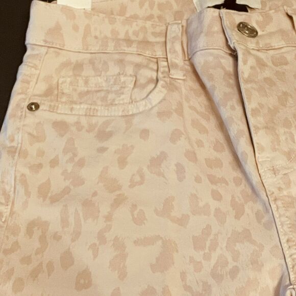 Current Elliott Pink Leopard Print High Waist Stiletto Crop Jeans NWT Size 25 - Picture 6 of 10